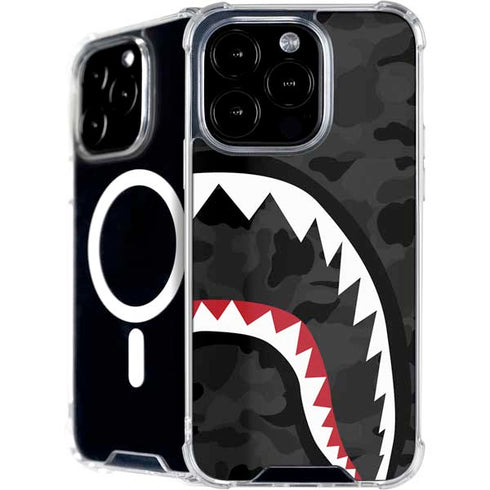 Shark Teeth Grey Street Camo iPhone 16 Pro MagSafe Case